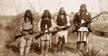 Geronimo with other Apache warriors.